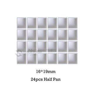 Half Empty Pan Palette Artists 48pcs White Full
