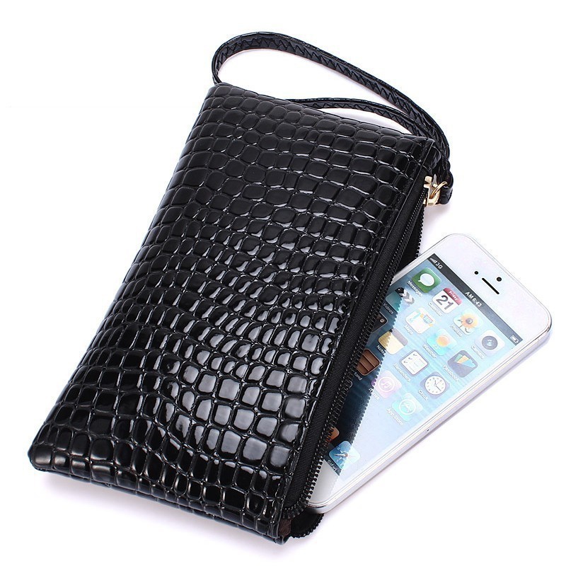 1PC Women PU Clutch Long Casual Wallet  Litchi Grain Coin Pu