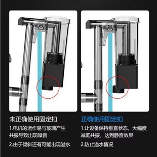鱼缸瀑布式过滤器三合一循环外置过滤器鱼缸小型壁挂净水过滤设备