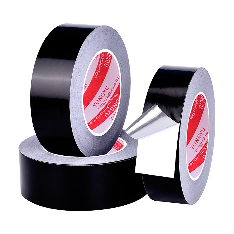 黑色麦拉铝箔胶带屏蔽电子设备信号防干扰隔离电磁波增强信号锡纸