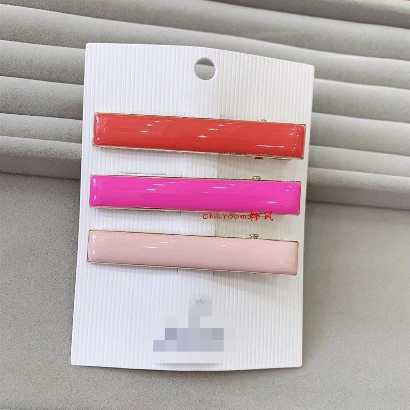 出口法国jacadi儿童三色一字夹糖果色发夹女童头饰发夹2020春夏新