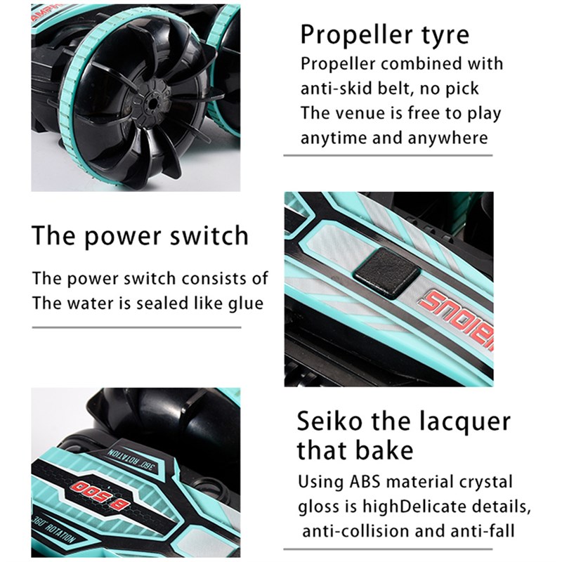 Stunt RC Car 1200mAh 4wd Water & Land 2in1 Remote Contro