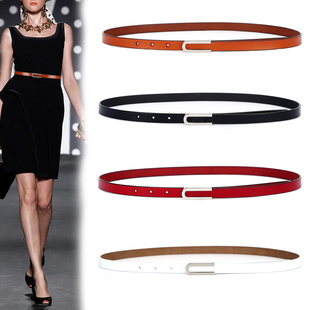 极速High Quality Real Cowskin Leather Belt Fashion Alloy Buc
