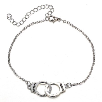 New Anklet Fashion Trend Beach Double Handcuffs Anklet
