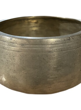 古董象足老钵客厅桌面摆件尼泊尔纯手工老颂钵玛钵尼铜罄碗西藏