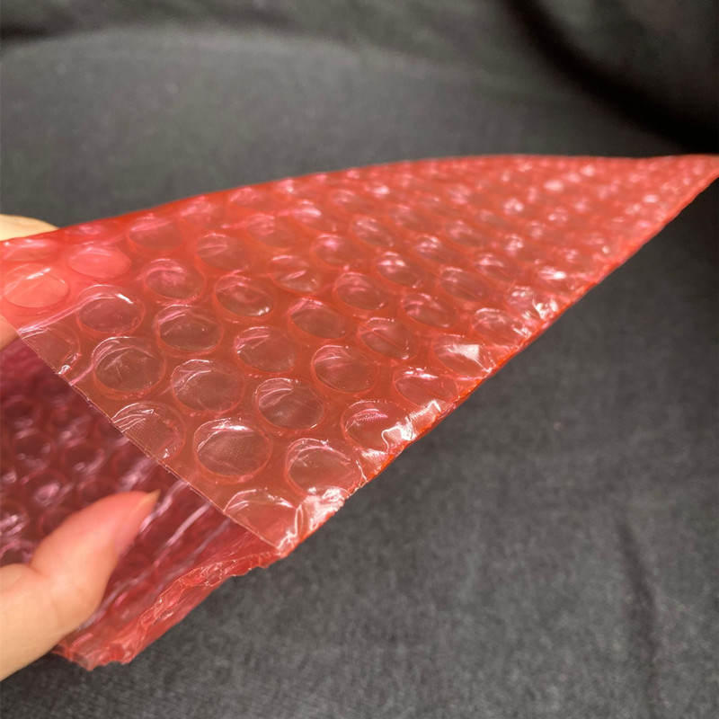 厂销供1215CM  1000个防静电双层气泡袋红色双面防震袋 红色汽品