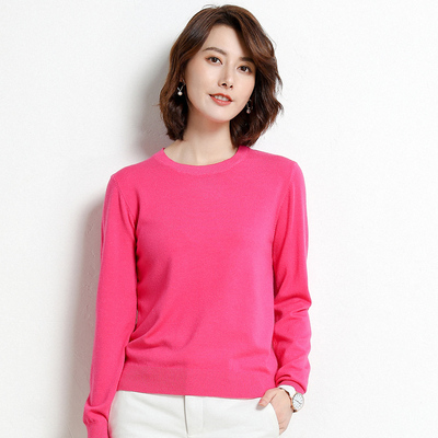 women cashmere sweater O-Neck autumn and winter warm knit sw