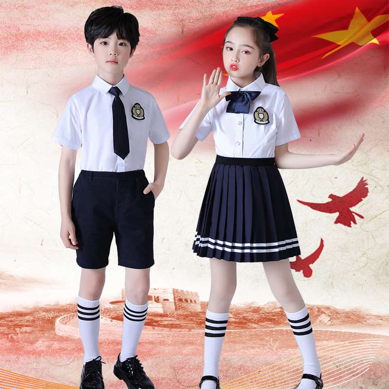 六一儿童朗诵合唱演出服少年中国说爱国演讲幼儿园儿童节表演服装