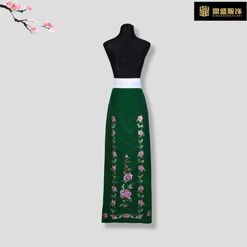 好货戏曲戏剧绣花裙子 老旦裙子老旦绣花大腰包 绣花裙子刺绣老旦