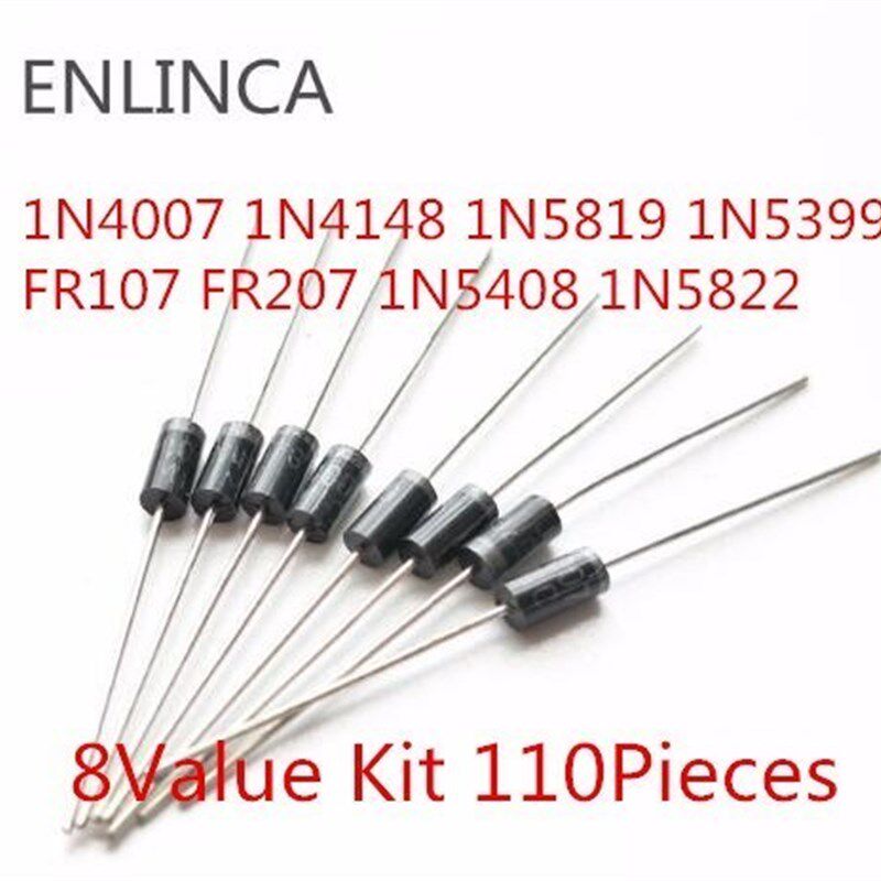 8 Value Diode Kit 1N4007 DIODE 1N4148 1N5817 1N5819 1N5399 1