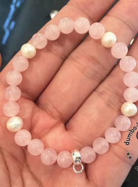 Thomas Sabo 汤玛士 粉水晶/珍珠 圆珠 手錬 X0222