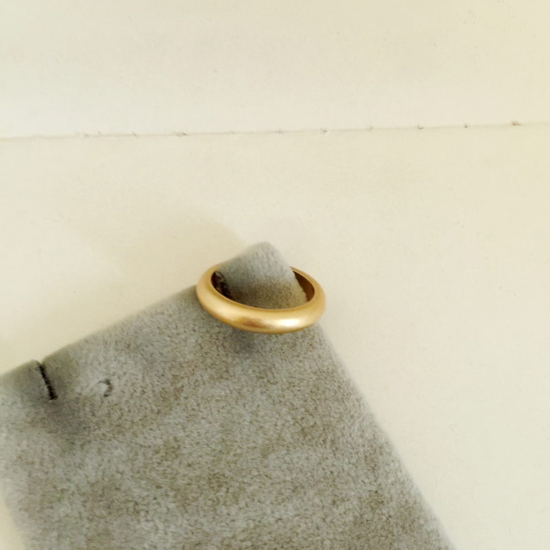 戒指 m/1937 质感亚光金色简约素戒百搭 看好尺寸不退1119