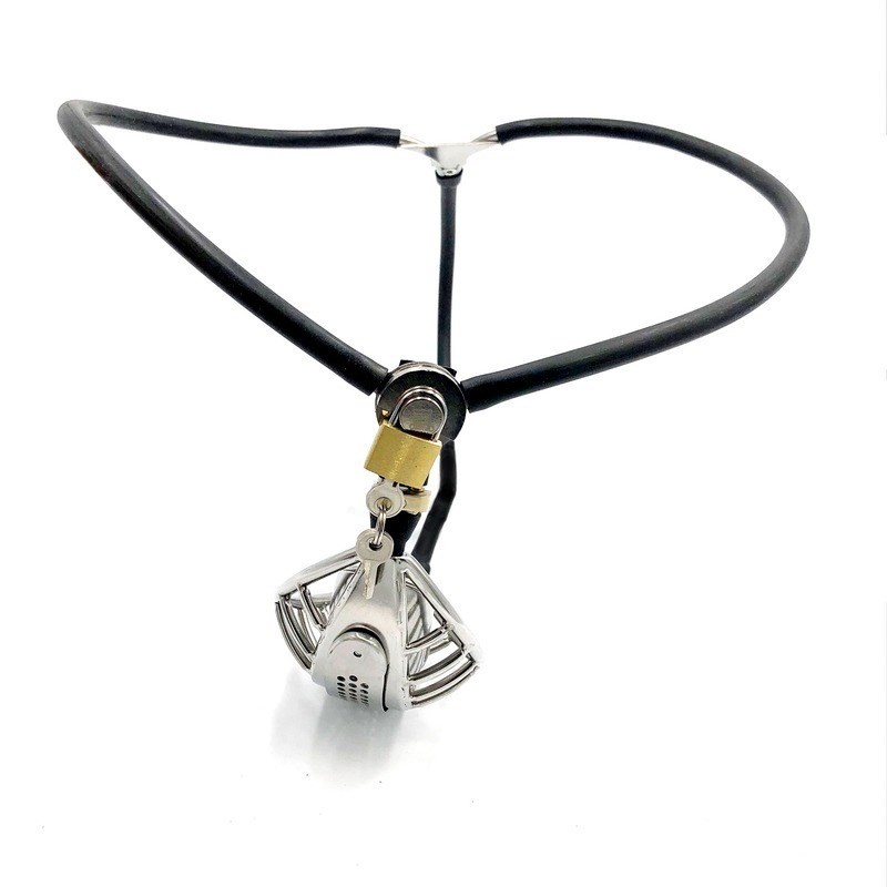 Stainless Steel Chastity Belt Lockable Anti-cheating Male Ch