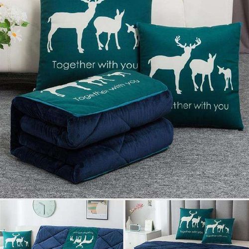 汽车抱枕被子两用可爱。折叠睡枕靠枕被车载客厅多功能空调被车用