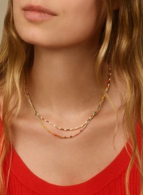 RA 铜管米珠 短款 项链