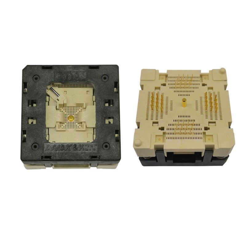 工厂QFN48-0.5测试座烧录座QFN48老炼座 镀金适配座7*7高温老化座