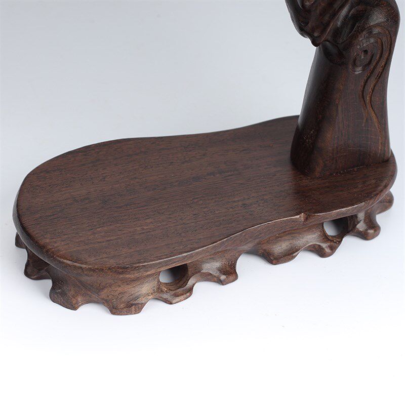 黑梓木实木挂玉架工艺品摆件小架子玉器佛珠手链挂架原木松树挂架