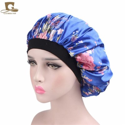 NeW FSHioN WomeN SatiN NiHt Sleep Cap Hair BoNNet Hat Silk