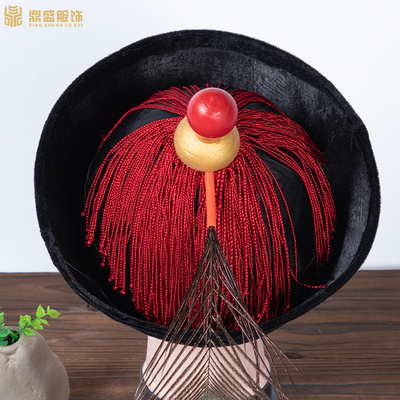 好货清朝官帽太监凉良亮量帽鞑子帽影视道具清兵古装帽子王爷帽爆