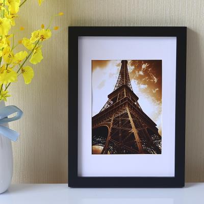 outside solid wood Black largNe frame wall picture