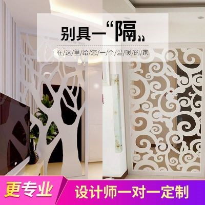 玄关装 饰影视墙通花板电视雕花板镂空隔断过道吊顶实木花格天工厂
