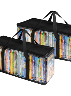 跨境热销电影碟片电子游戏光盘CD袋提手拉链黑色存储袋