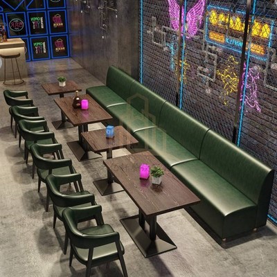 奶茶店桌椅咖啡厅小酒馆音乐清吧酒吧卡座沙发烧烤小吃店双人组合