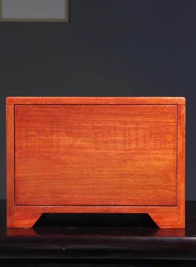 缅甸花梨首饰盒中式珠宝箱红木饰品收纳盒梳妆箱婚嫁礼品镜箱