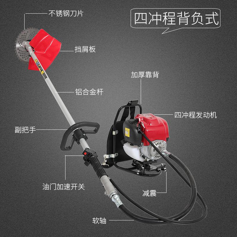 k2020新款割草机四冲程用负式小型农功能多用汽油开Y荒打草家背锄