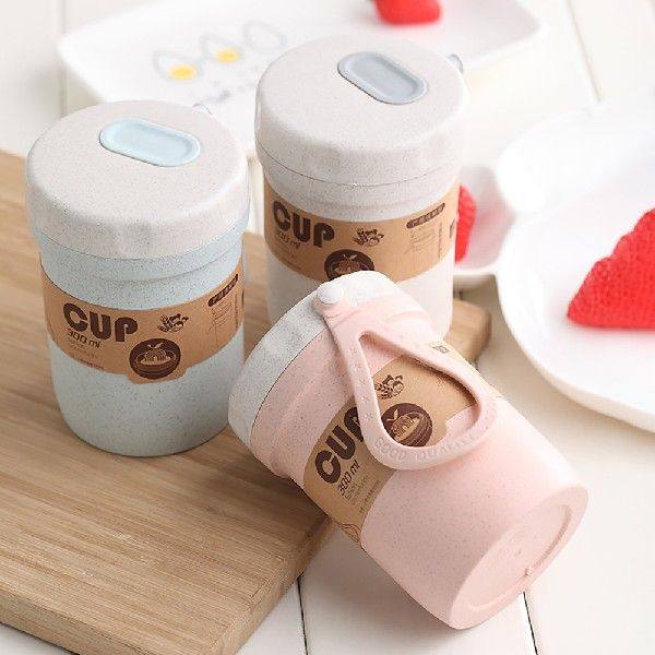 300ML Double-wall Insulation Wheat Straw Cup Fashion