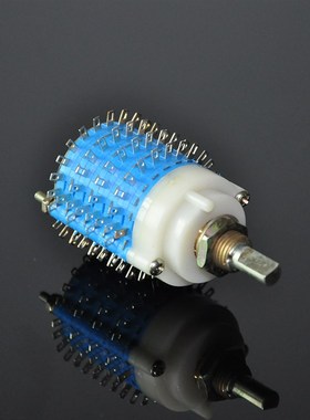 424档台产密封式旋转F开关4层24档Kxm-2-15半柄蓝色胆机波段开