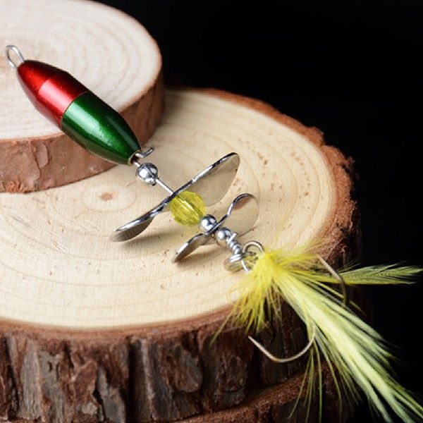 Rotating Wobblers Lure Bait Sequin Feather Simulate Fishing