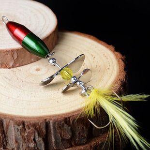 Rotating Wobblers Lure Bait Sequin Feather Simulate Fishing