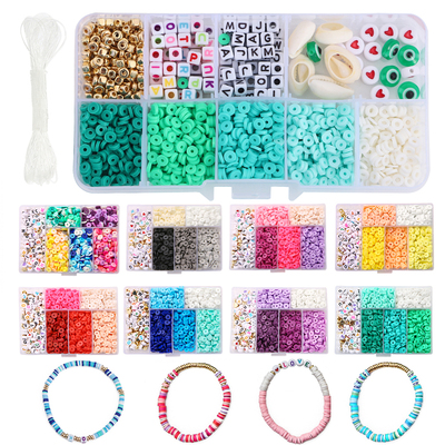 1160Pcs/Box 4mm Clay Beads with the letter loose beads Kits