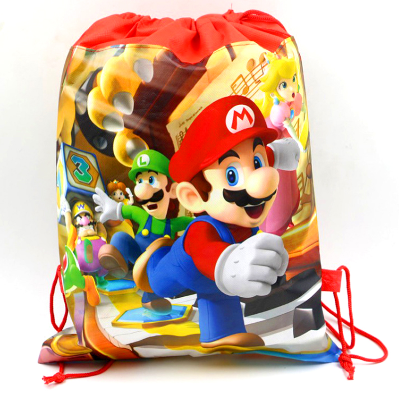 12pcs/lot Happy Birthday Party Games Mariao Theme Mochila No