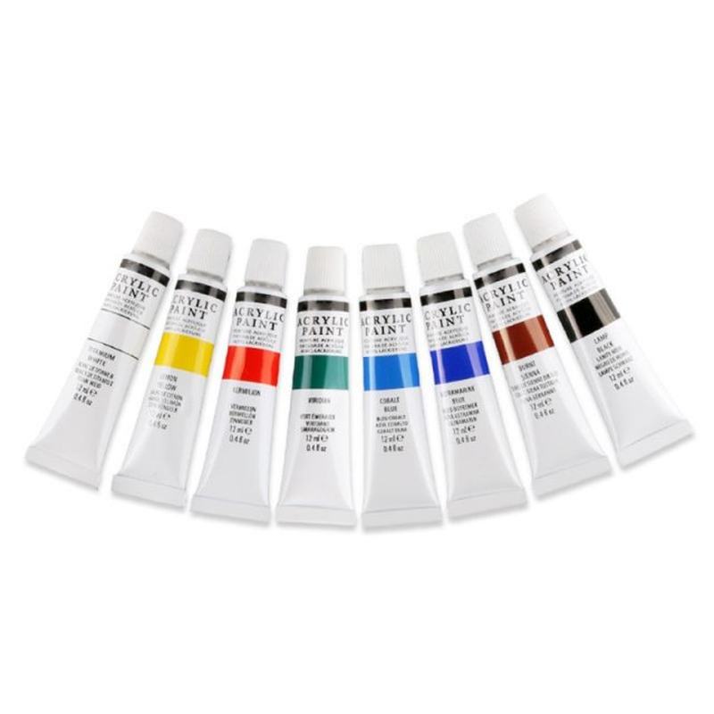 新品16pcs Professional Acrylic Paints Brush Palette Set Hand