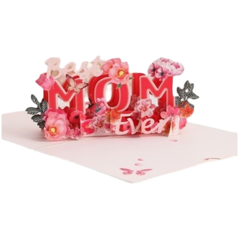 mothers day cards love u mom womens day thank you card 3d