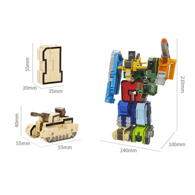 Assemble Robots Transformation Building Blocks Action Figure
