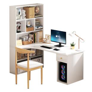 简易写字桌子儿童转角书桌书架一体家用台式电脑桌卧室学生学习桌