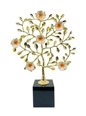 合金珐琅彩轻奢植物摆件创意家居客厅大玄关乔迁工艺品装饰厂