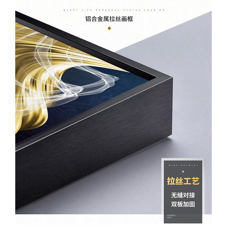 铝合金装饰画定制有框画来图定做酒店工装会所壁画高清喷绘晶瓷画