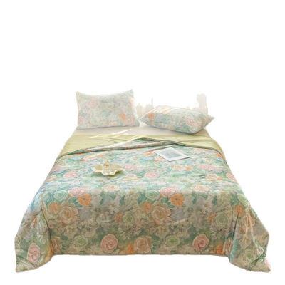 针织凉感丝印花夏被田园风数码印花单双人夏凉被空调被礼品薄被子