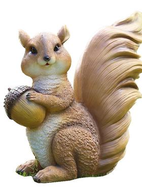 别墅花园庭院装饰户外园林雕塑仿真动物松鼠土拨鼠摆件树脂工艺品
