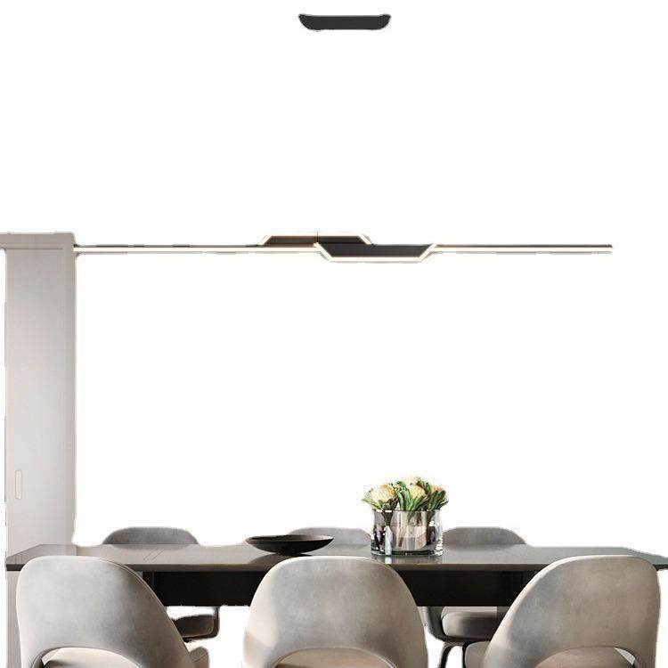 广东中山餐厅吊灯一字北欧现代简约极简轻奢长条设计师岛台餐桌灯