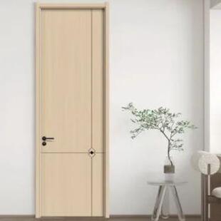 2米原木色卧室门时尚 房间室内卧室门 简约碳晶实木复合家用工装