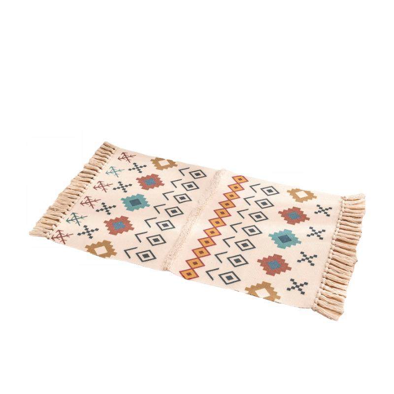 簇绒民族风地垫北欧简约棉麻门垫卧室床边脚垫客厅茶几地垫,家居饰品,其他,淘宝优惠券,粉丝福利购,淘宝优惠卷