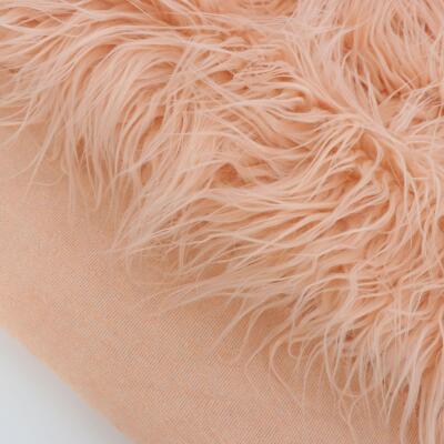 厂家现货100mm滚束毛人造长毛布料服装鞋帽保暖家居工艺品绒布