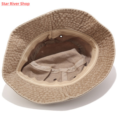 极速New Fisherman Hat Vintage Denim Bucket Hats Outdoor Men
