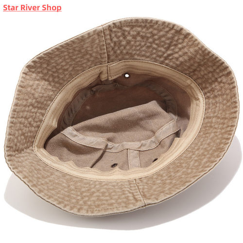 极速New Fisherman Hat Vintage Denim Bucket Hats Outdoor Men