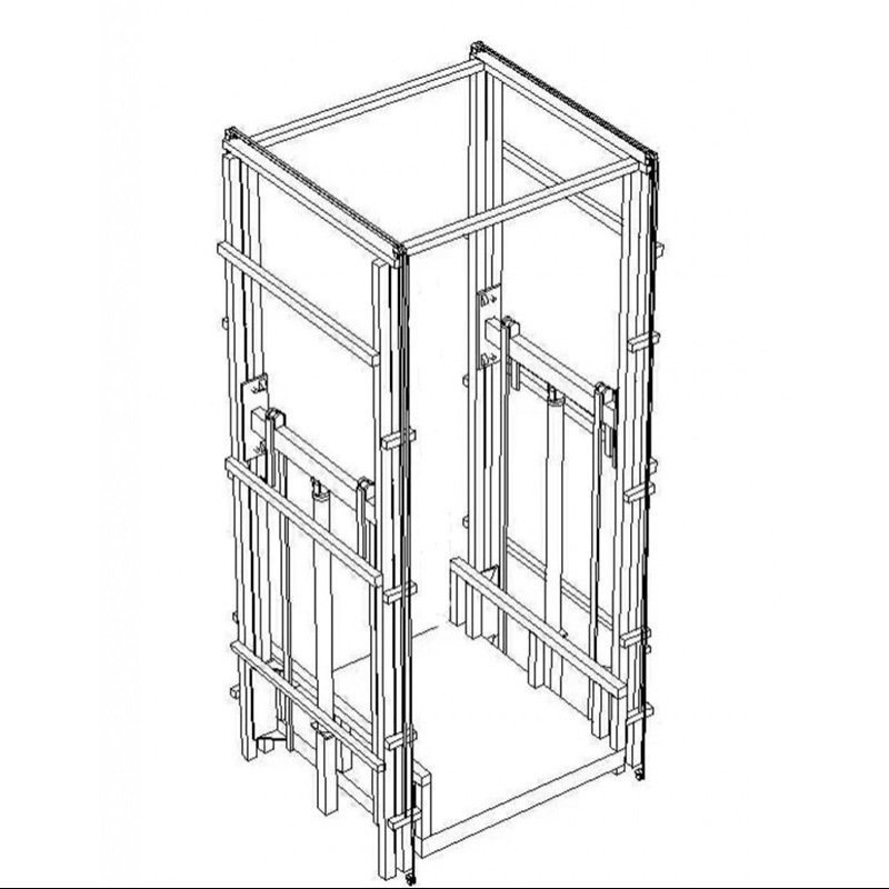 1吨2T固定导轨式液压升降货梯3t5吨升降机仓库提升机导轨液压平台